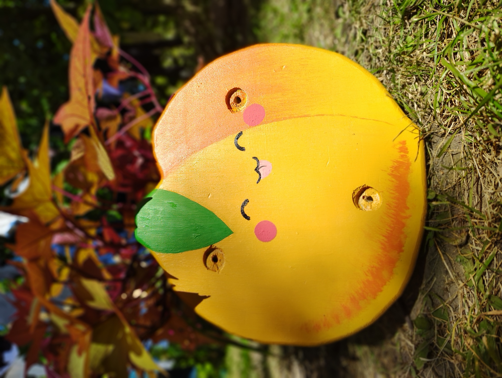 Peach shaped stepping stool