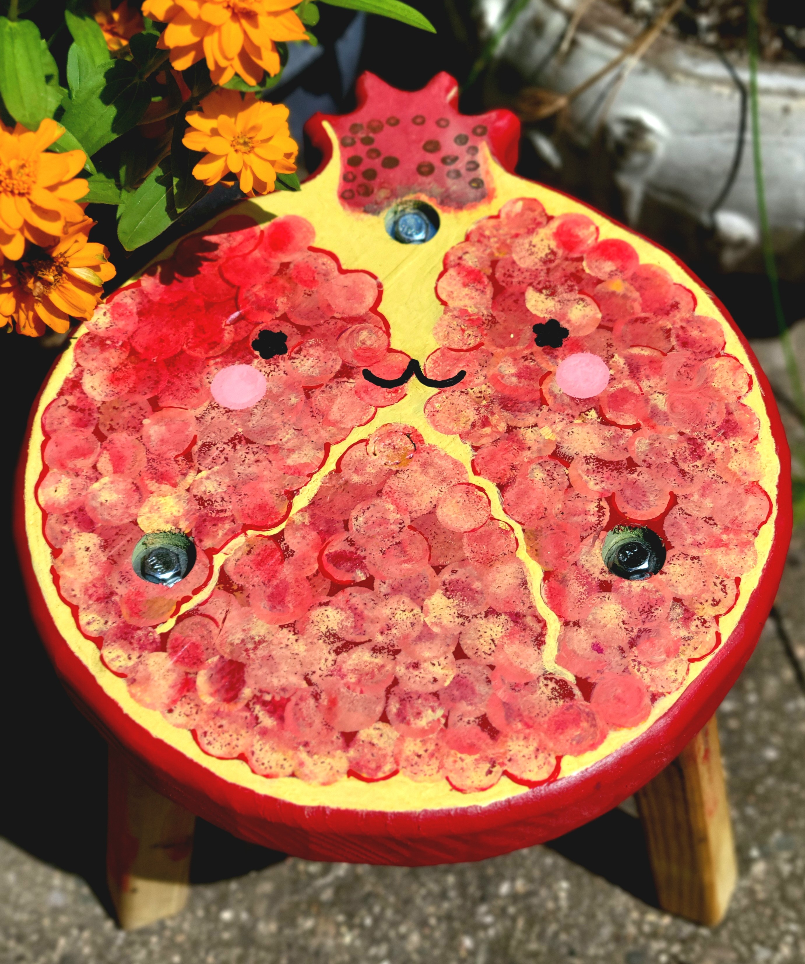 Pomegranate Stool